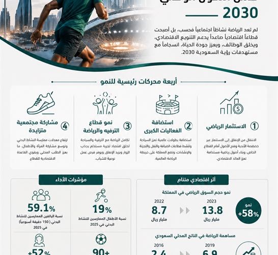 الاقتصاد الرياضي في المملكة العربية السعودية ورؤية 2030